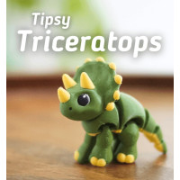 Tipsy Triceratops Keyring